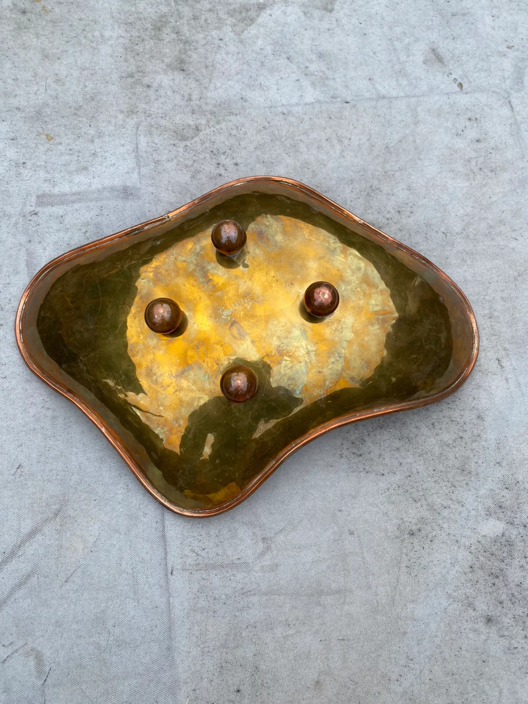 Brass Serving Dish with Copper Accents image indicator(2)