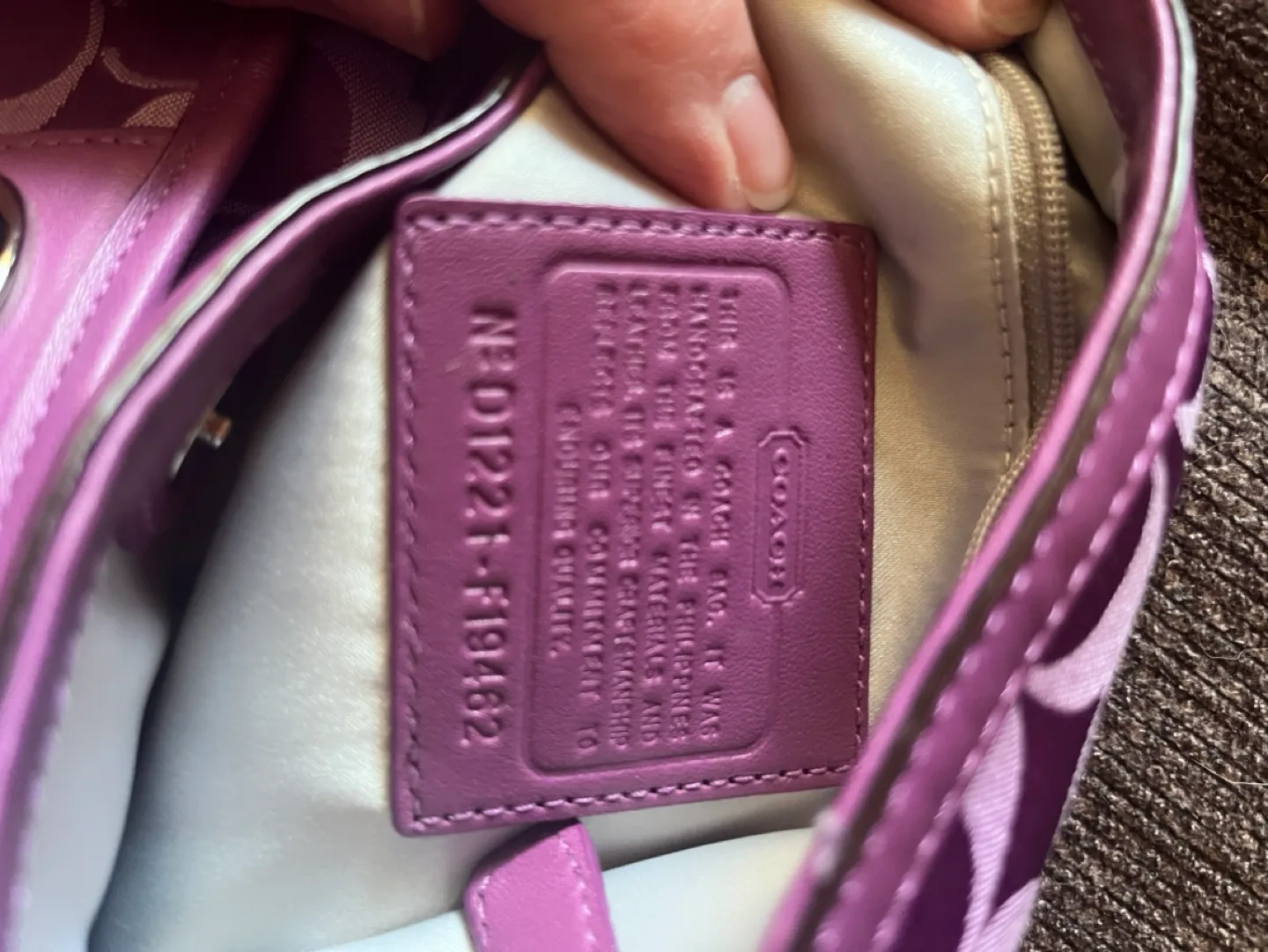 Coach Purple Signature Shoulder Bag image indicator(2)