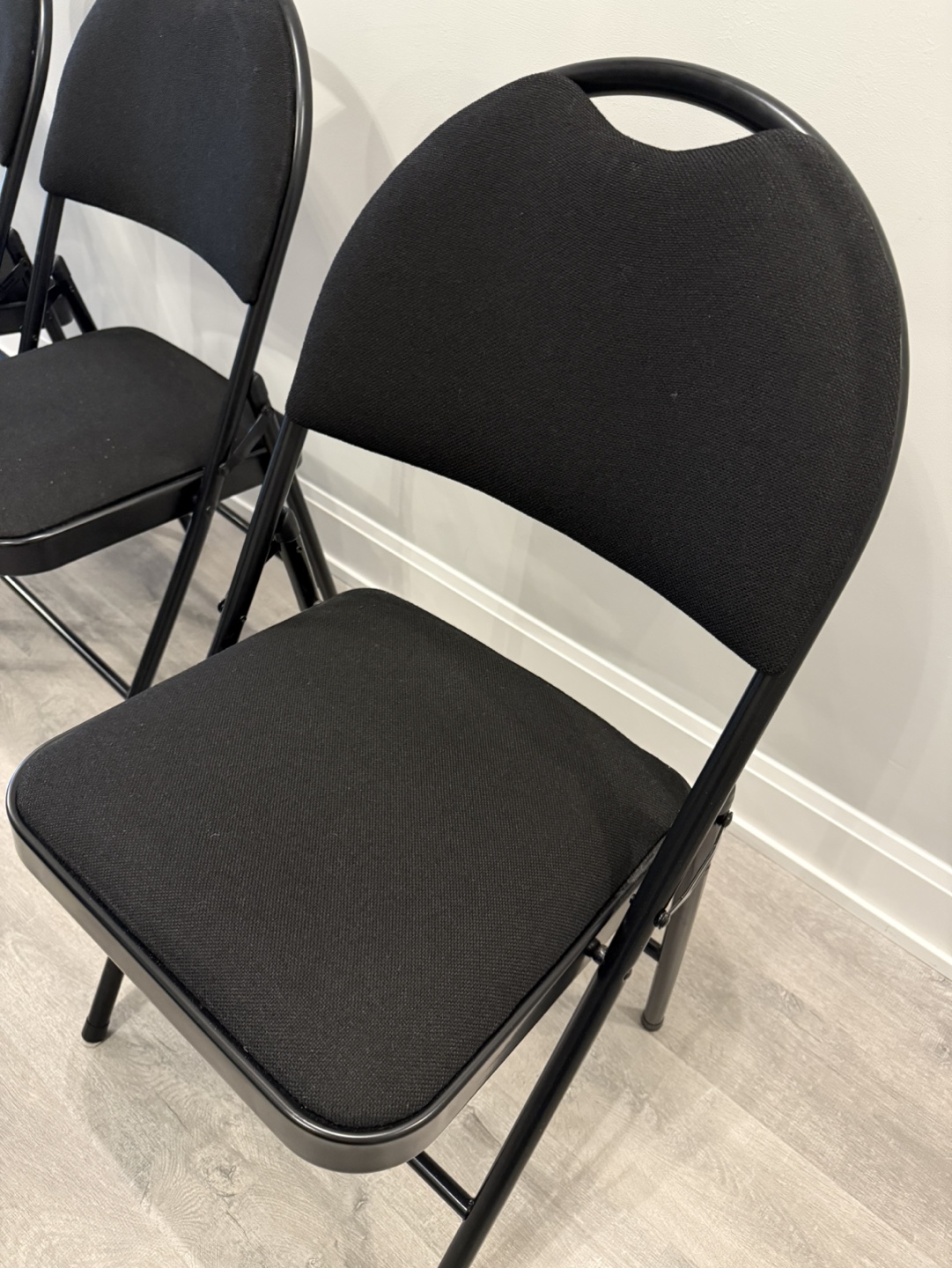 Set of 4 Black Folding Chairs