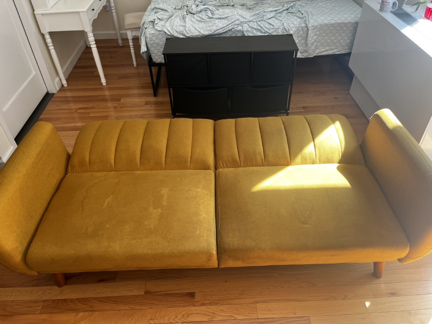 Yellow Futon Sofa Bed - photo 3