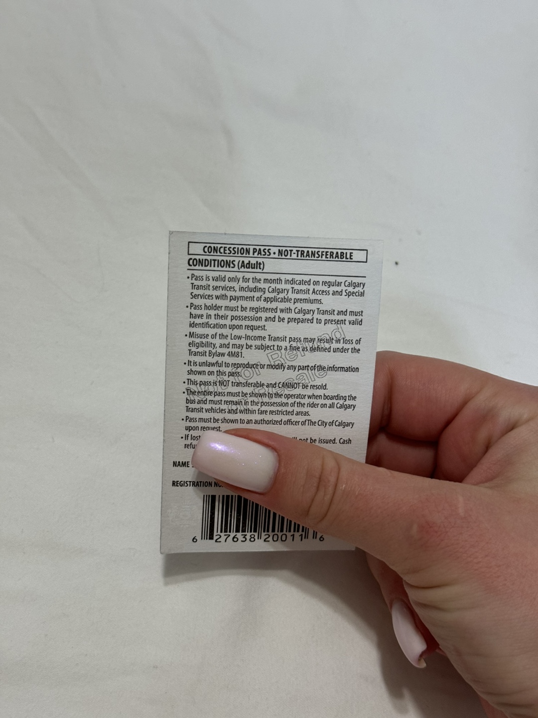 Calgary Transit Adult Pass (November 2024) - photo 2