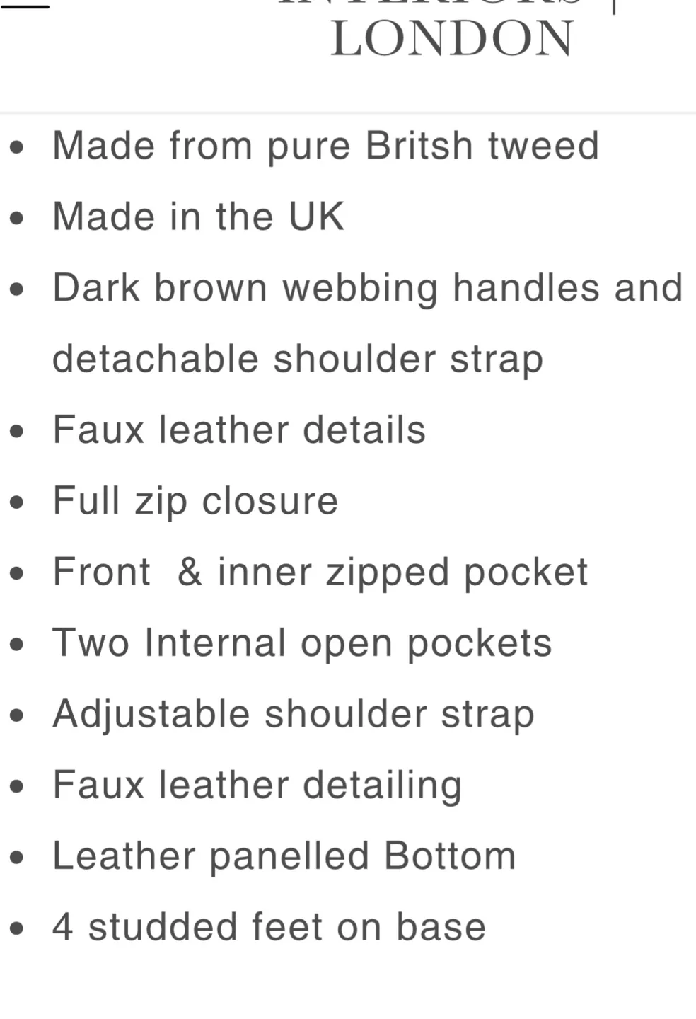 Tweedmill Wool Weekender Travel Bag Set (new with tags) image indicator(4)