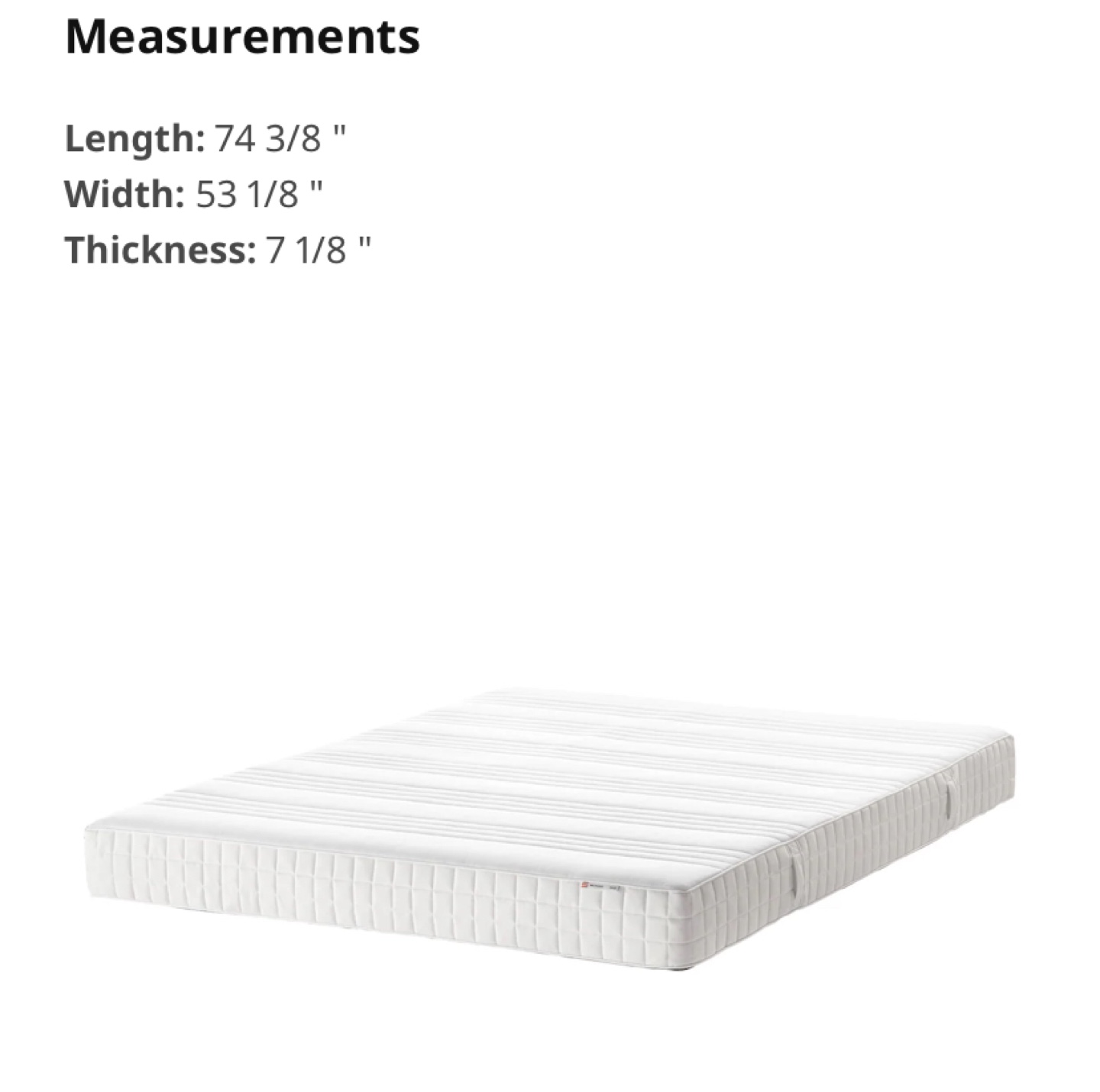 IKEA MATRAND Mattress, Queen - photo 3