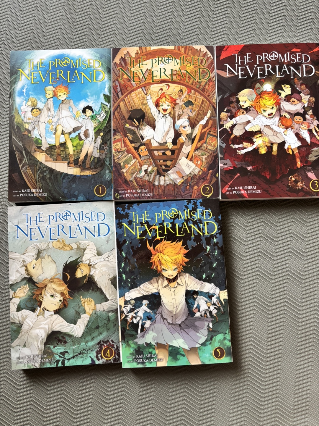 The Promised Neverland Manga Volumes 1-5