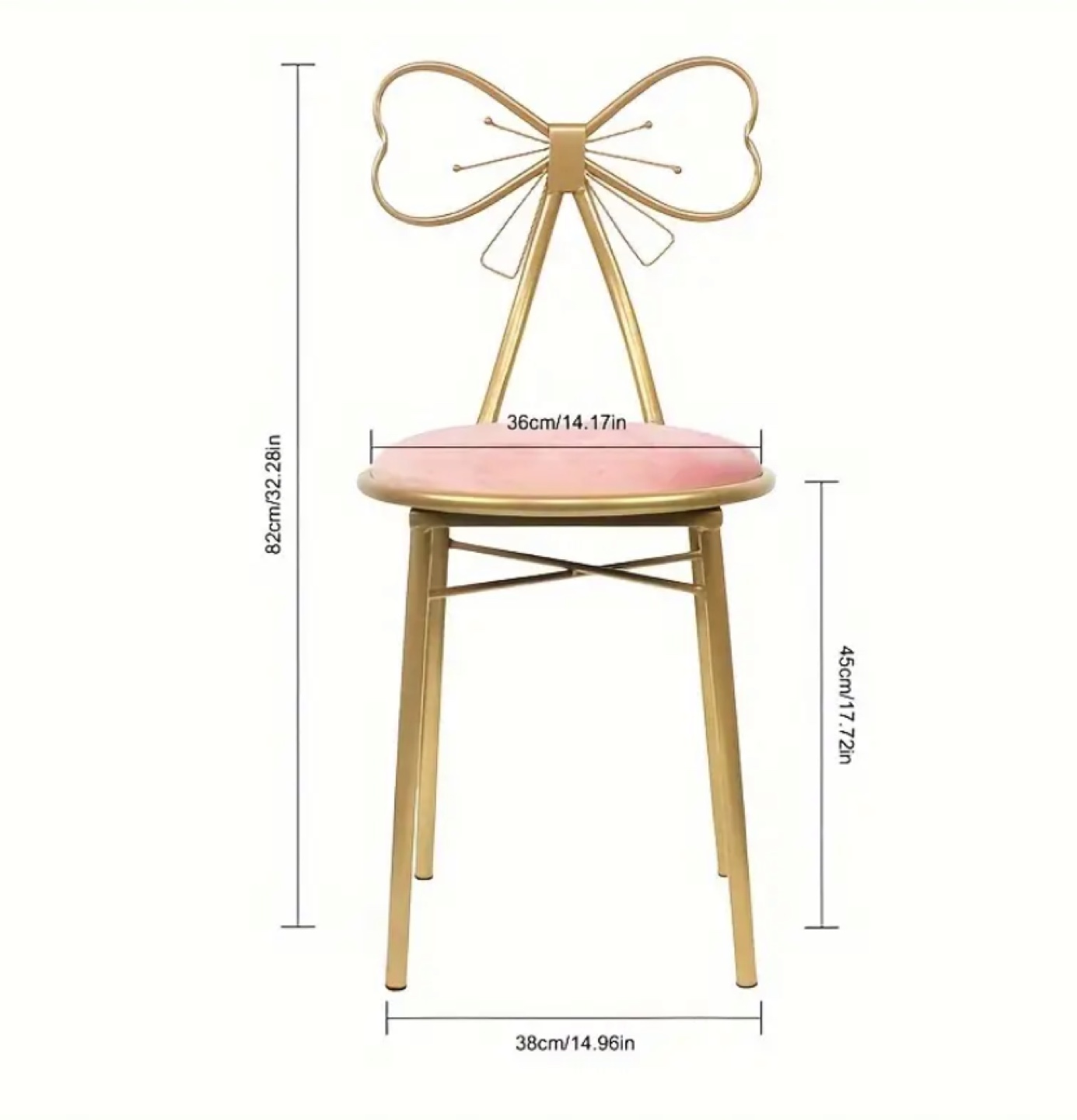 Gold Bow Vanity Chair - photo 5