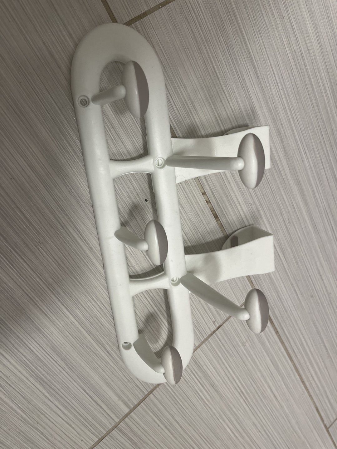 White Plastic Over the Door Hanger