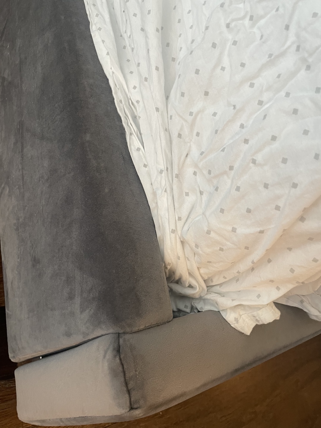 Velvet Grey High Quality Queen Bed Frame - photo 2