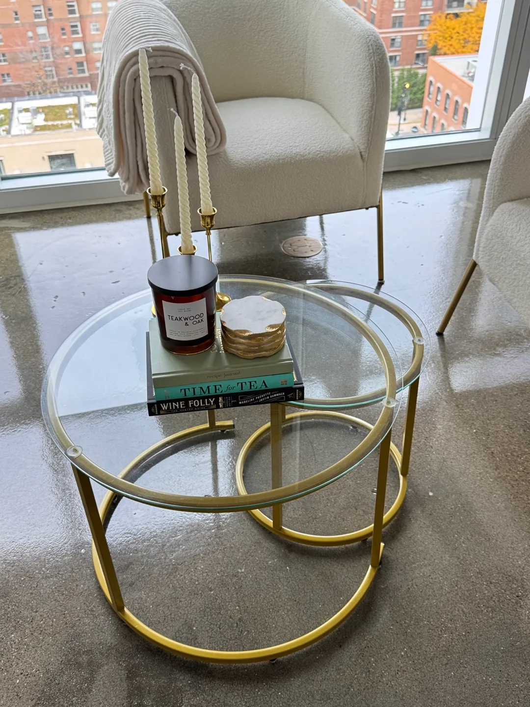 Gold Nesting Coffee Table