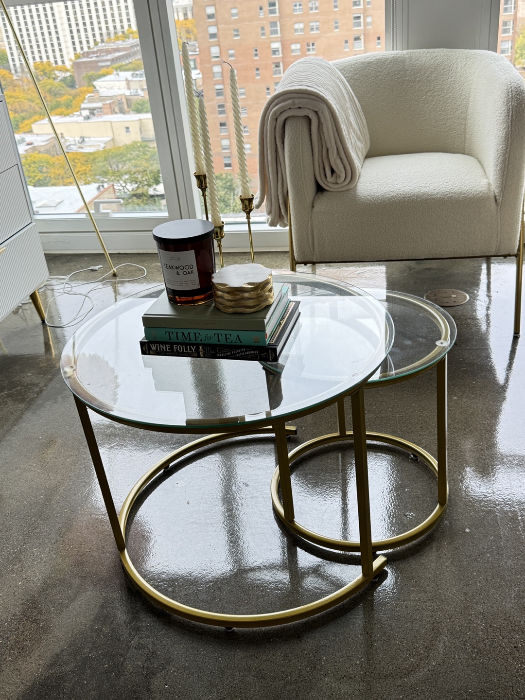 Gold Nesting Coffee Table - photo 2