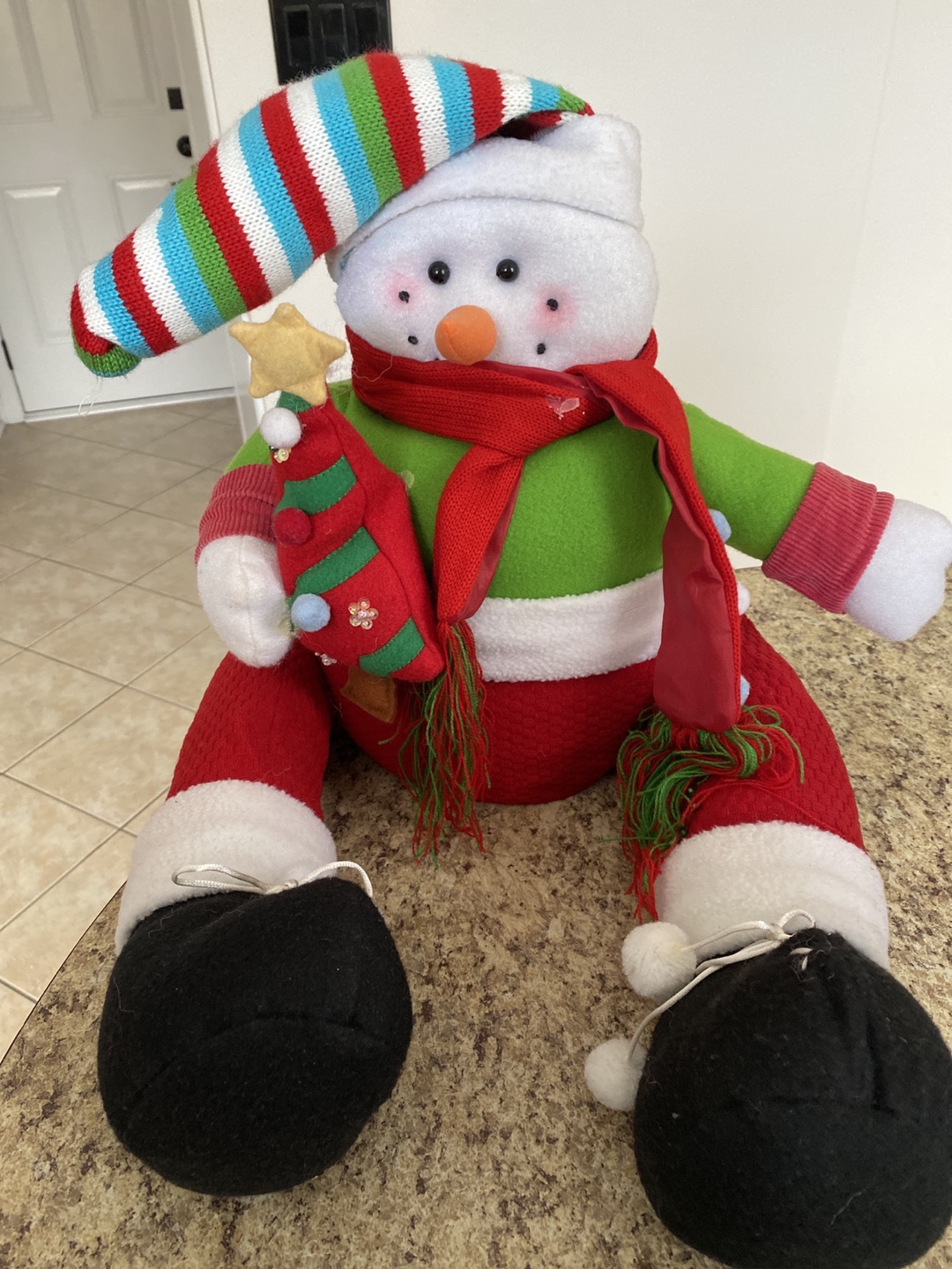 Plush Snowman Christmas Decoration