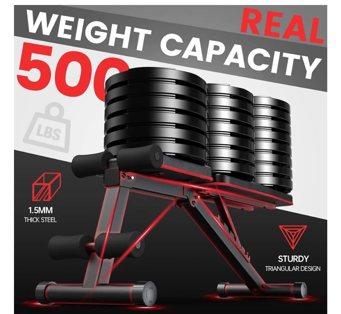 Pasyou Weight Bench adjustable foldable image indicator(4)