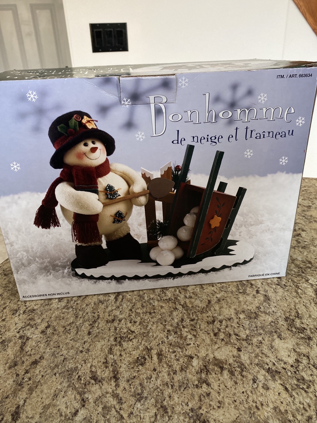 Snowman with Sled Christmas Decoration