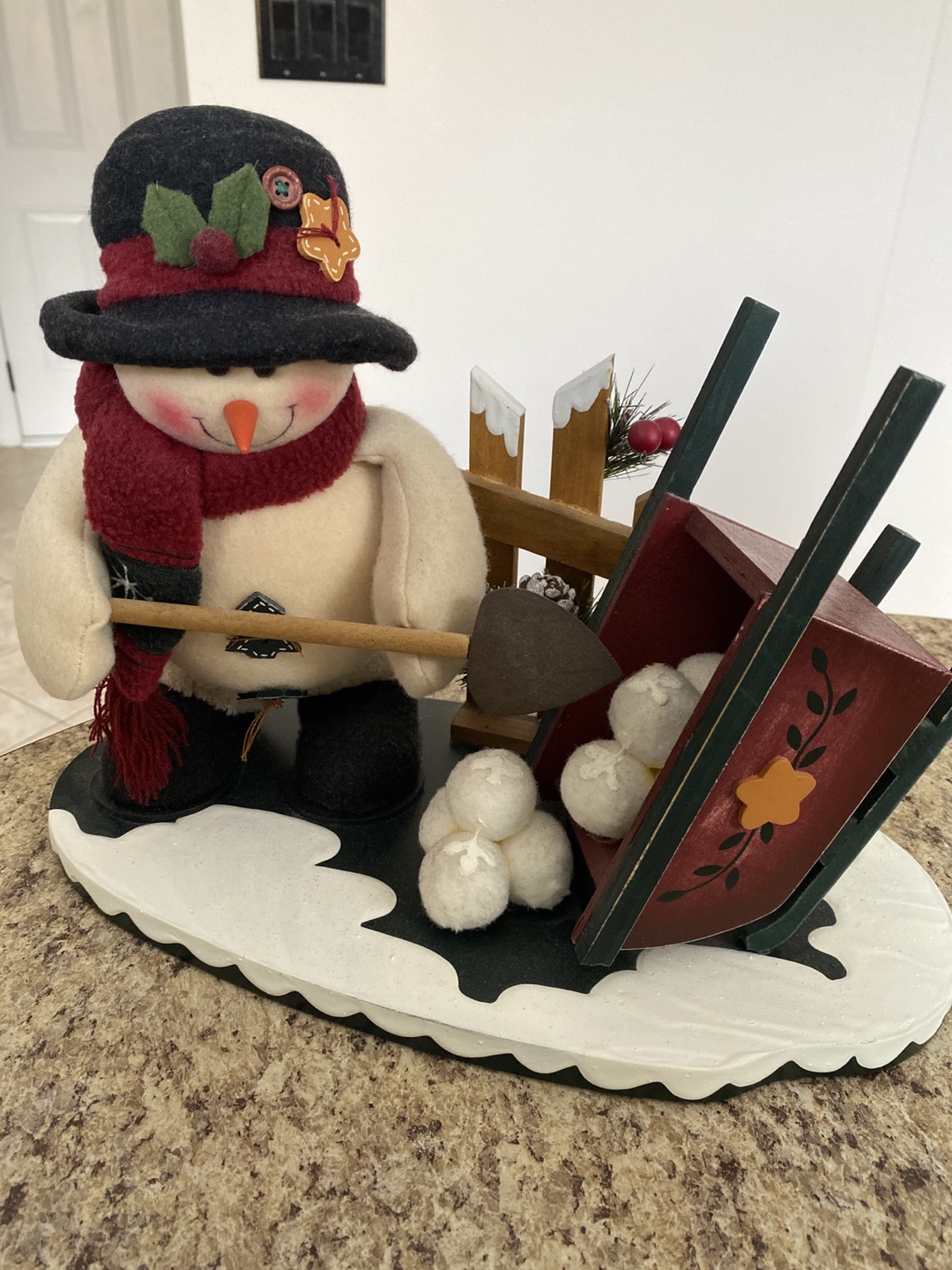 Snowman with Sled Christmas Decoration - photo 2