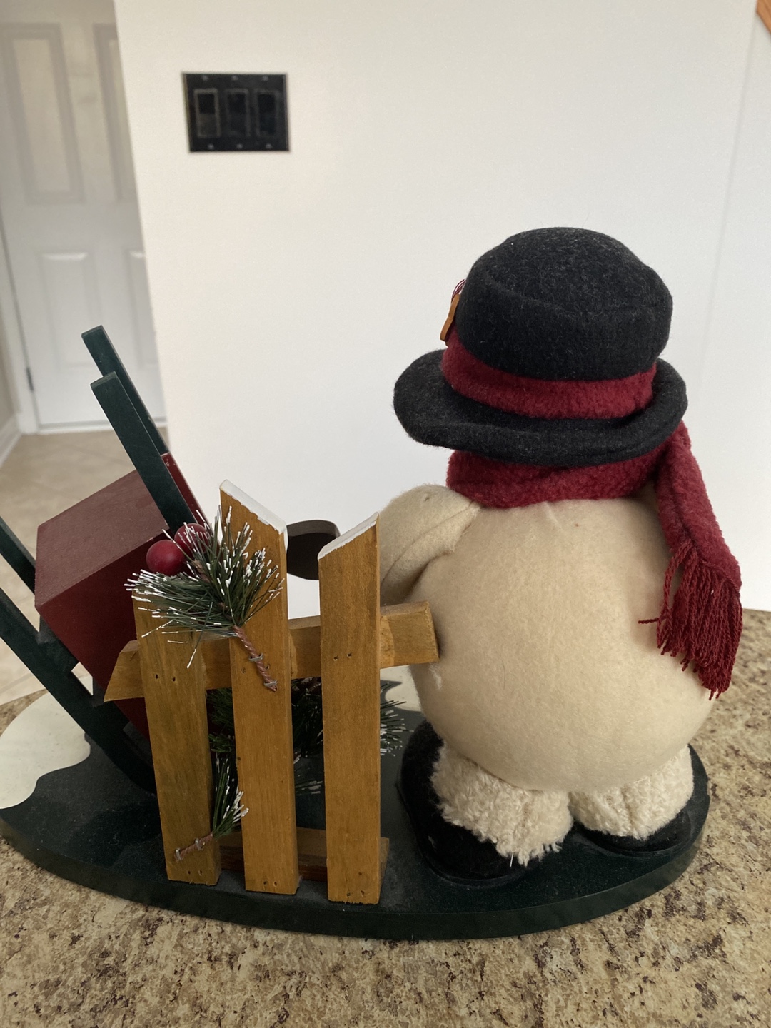 Snowman with Sled Christmas Decoration - photo 3