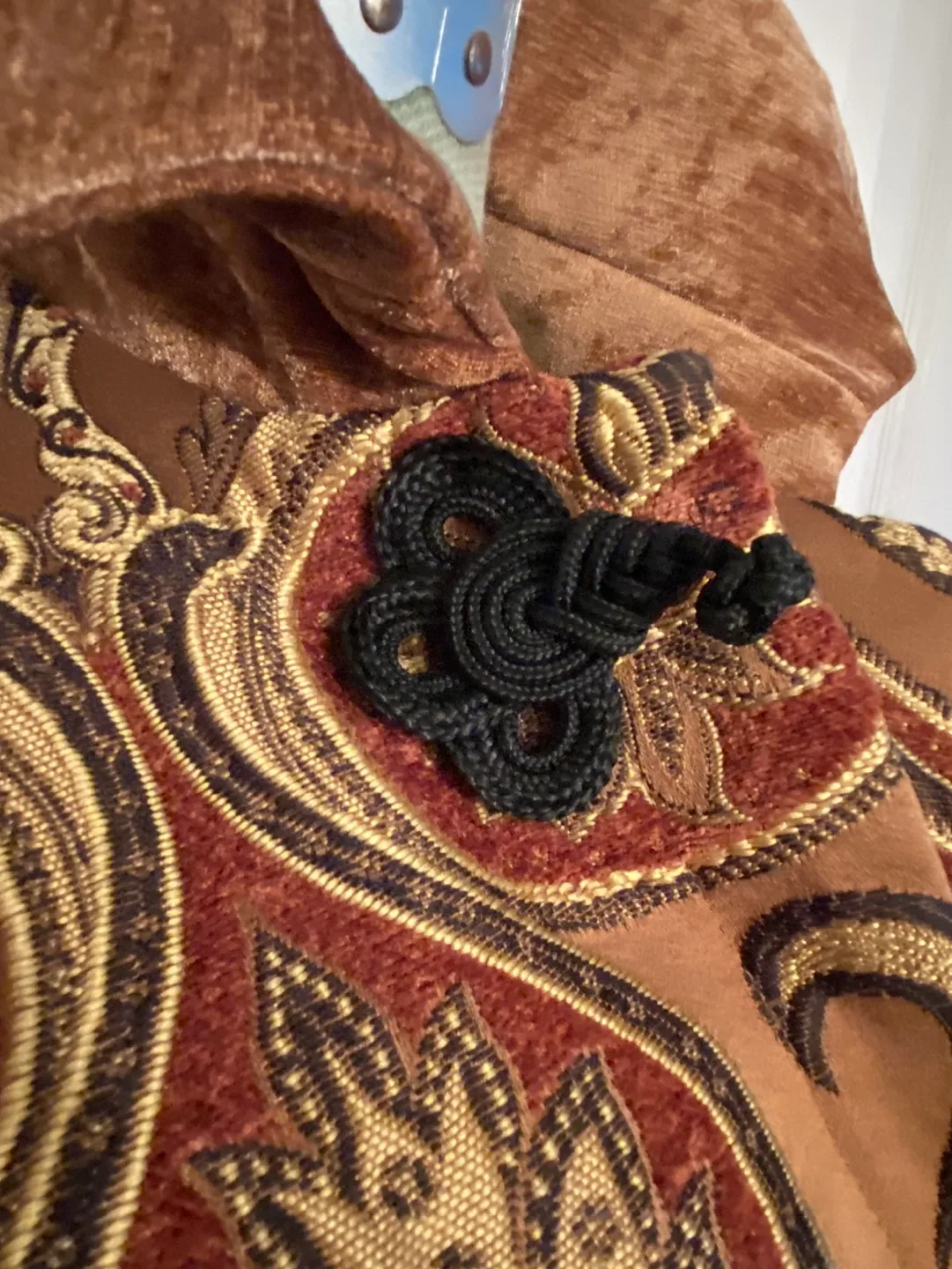 Tapestry Gold & Brown Coat w Belt image indicator(4)