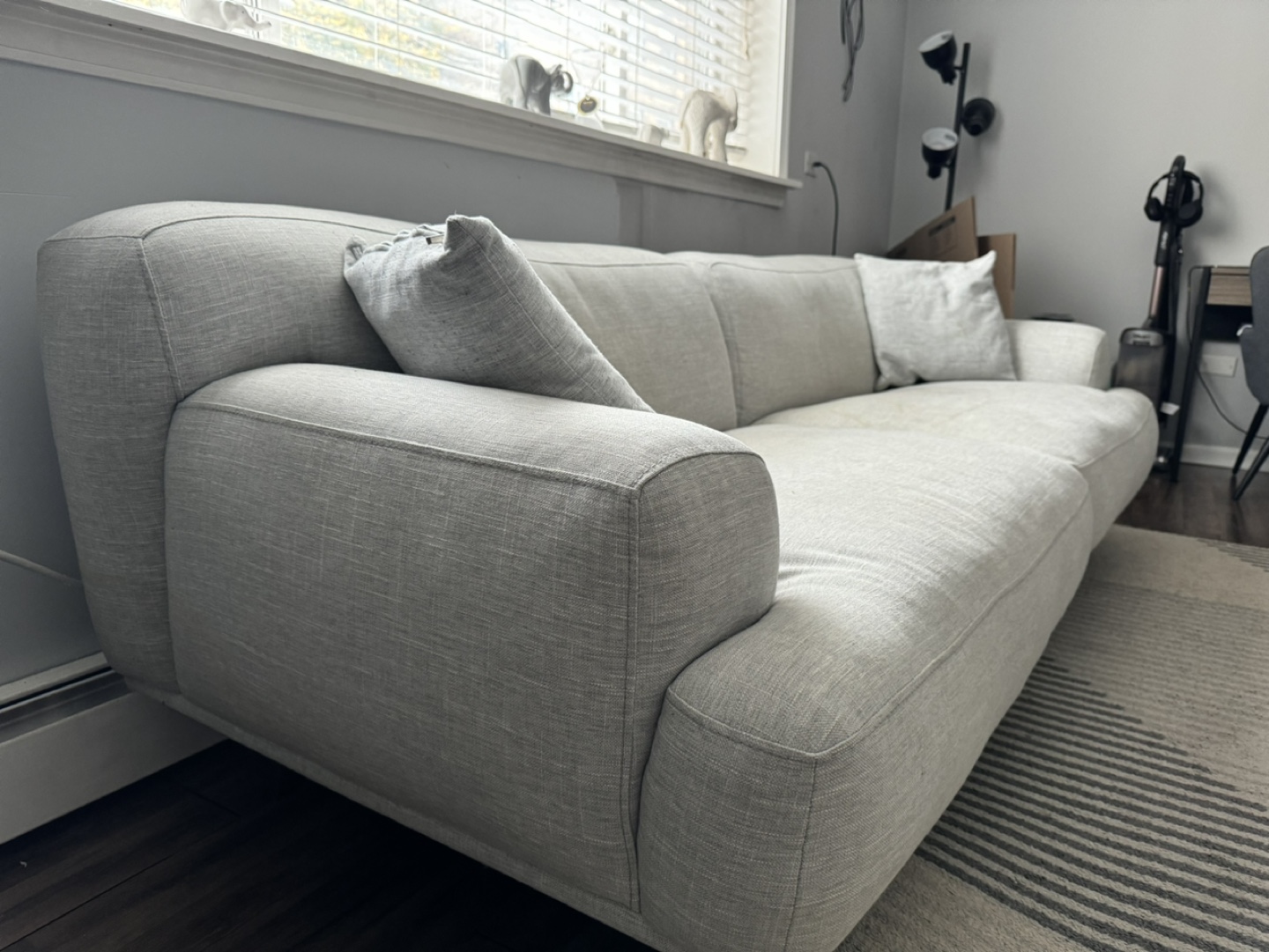 Poly & Bark  Mid-Century Modern Grey Sofa - photo 3