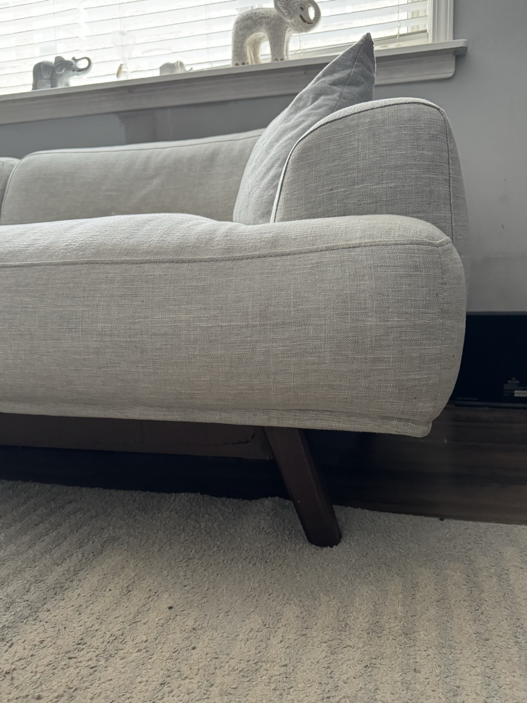 Poly & Bark  Mid-Century Modern Grey Sofa - photo 4