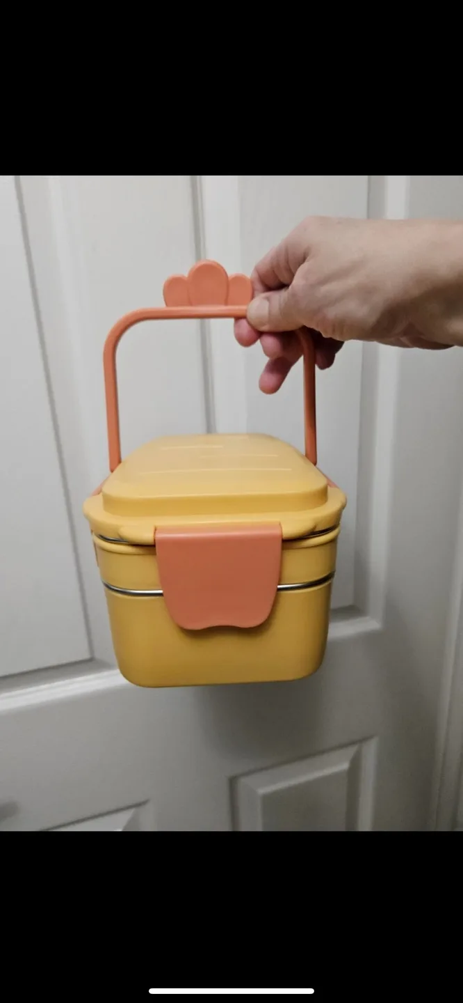 Yellow Lunch Box with Handle image indicator(3)