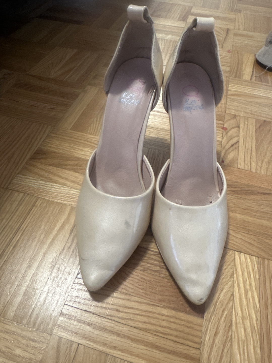 Beige High Heel Pumps