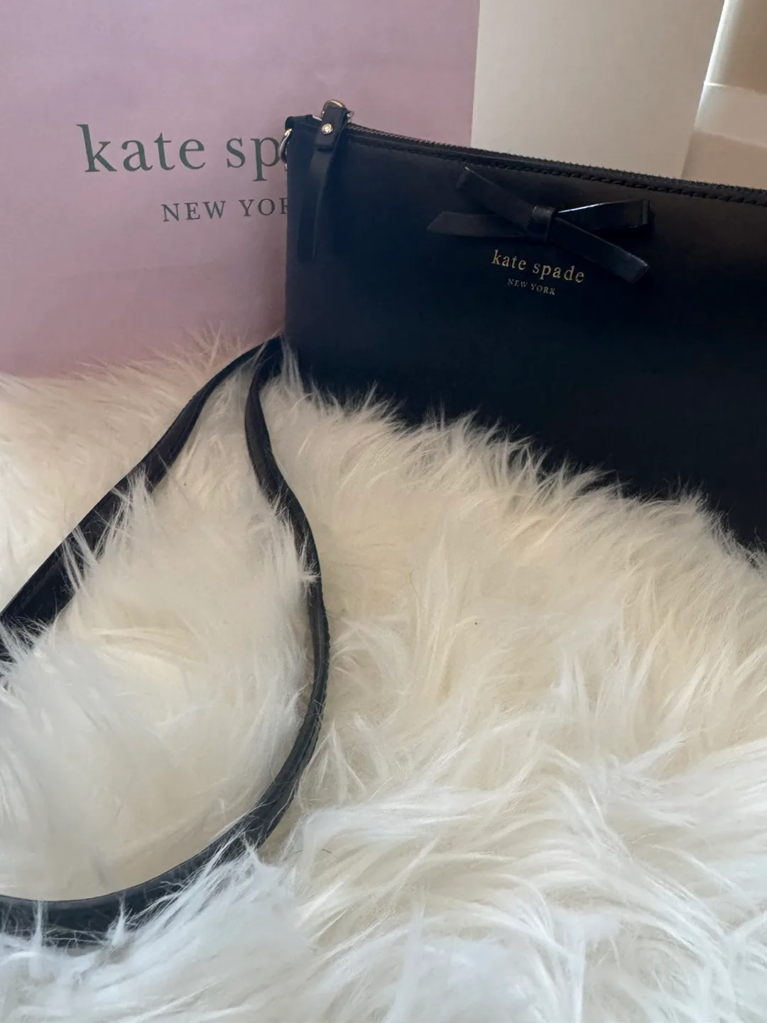 Kate Spade Black Leather Crossbody Bag thumbnail