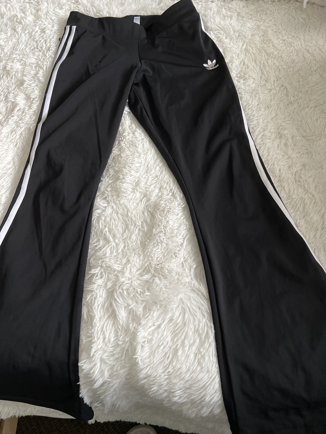 Adidas Black Bell Bottom Pants