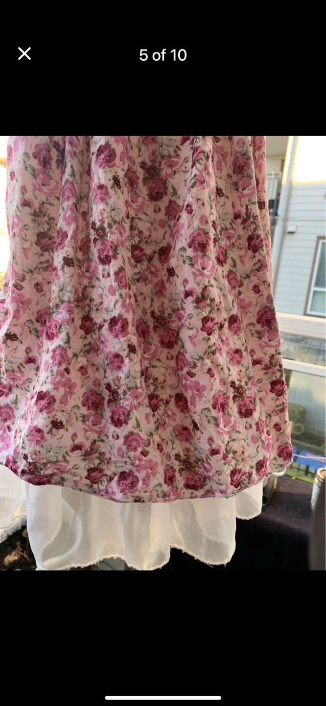 Women’s Floral Chiffon Sleeveless Dress with Lace Detail - photo 3
