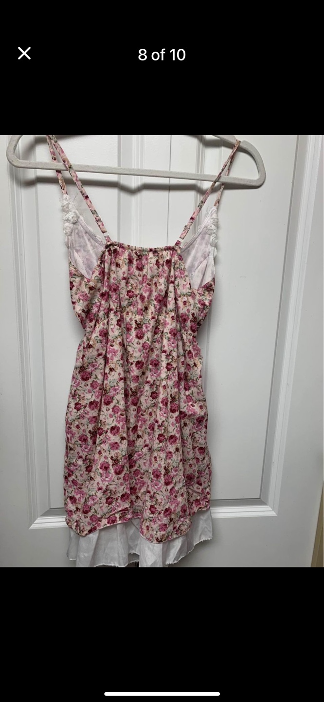 Women’s Floral Chiffon Sleeveless Dress with Lace Detail - photo 2