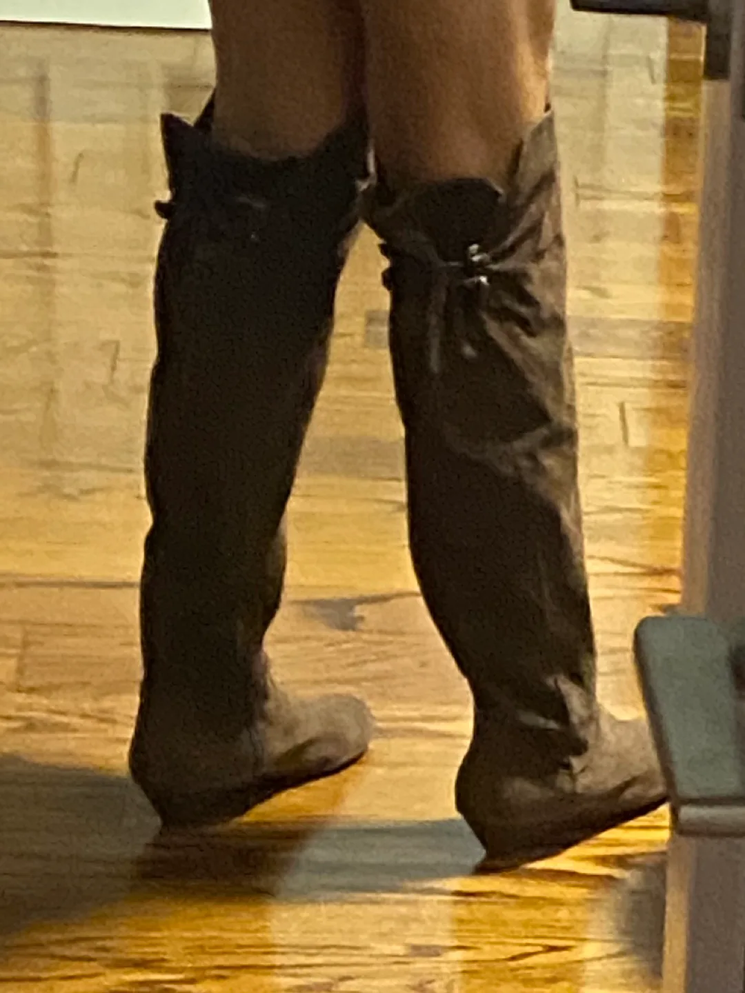 New faux suede Brown over the knee  Boots image indicator(2)