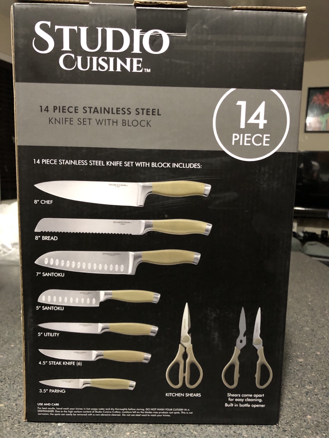 Studio Cuisine 14 Piece Knife Set with Block
