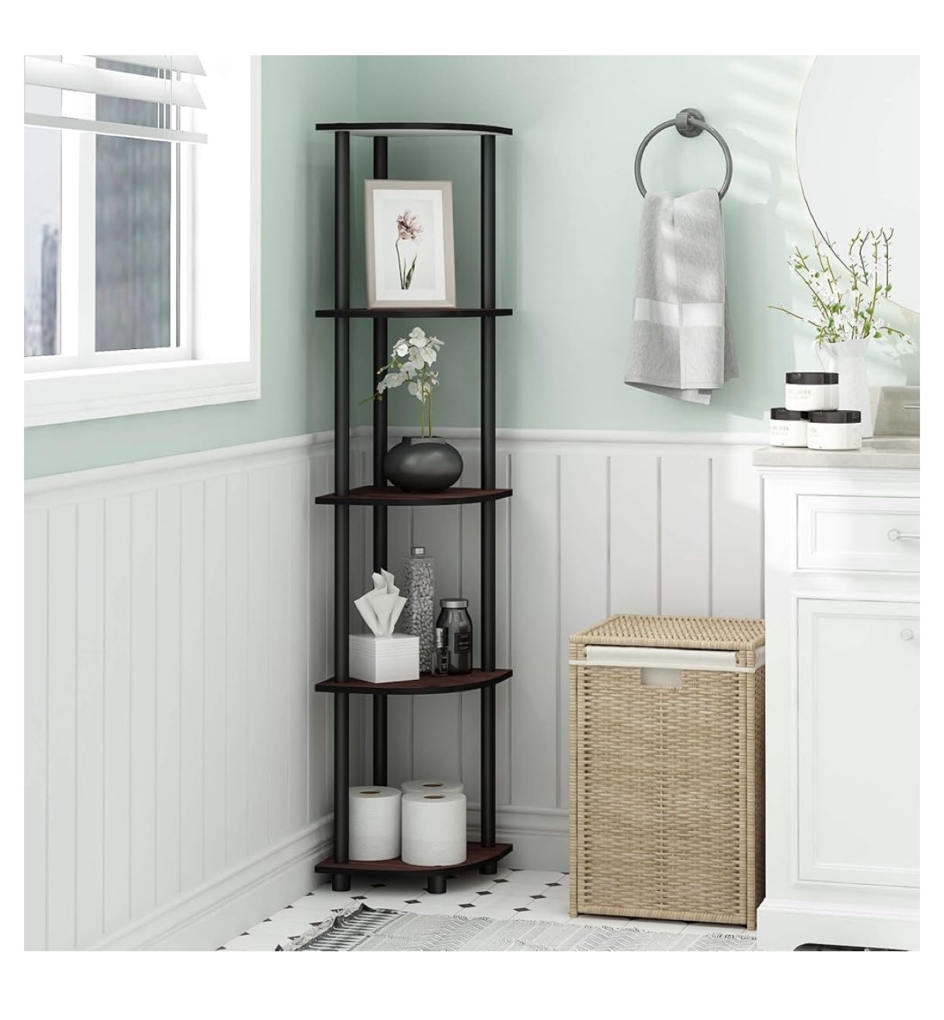 5 Tier Corner Display Rack Multipurpose Shelving Unit