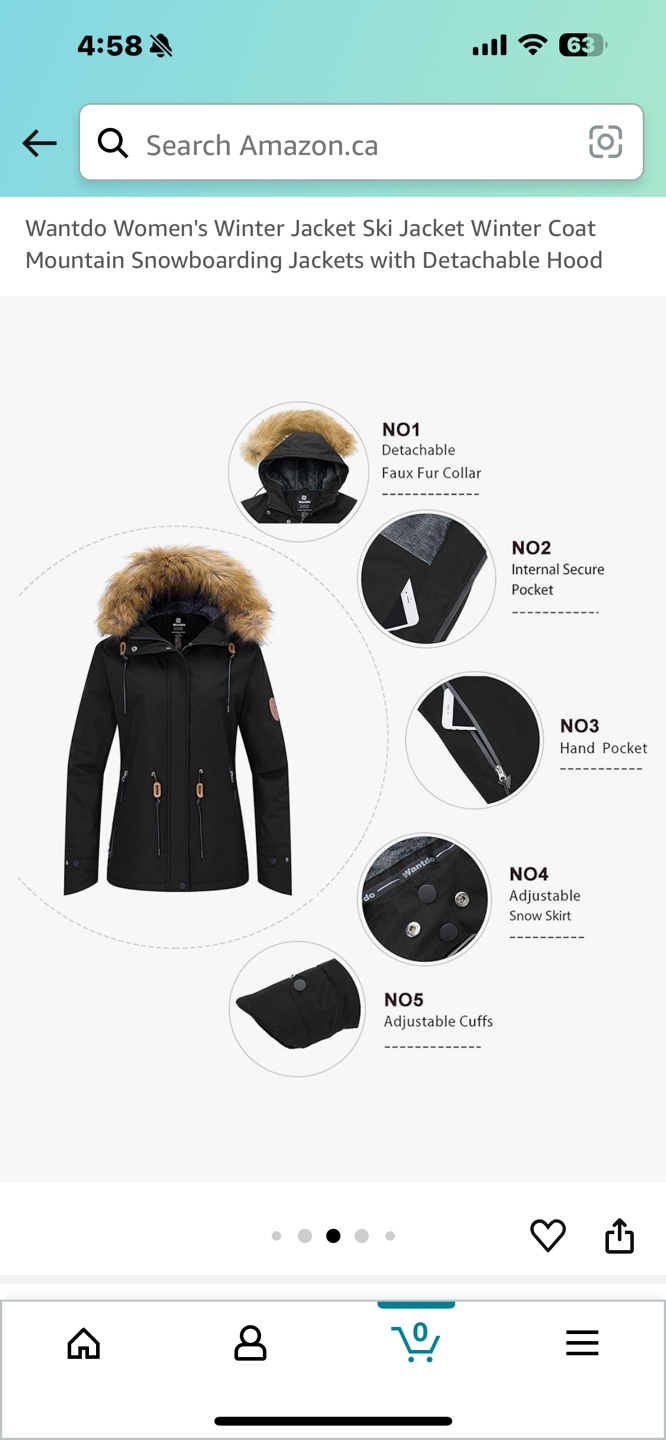Brand new Wantodo Women's blue Winter Jacket - photo 4