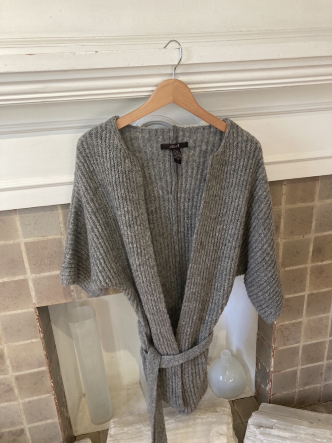 Essential Grey Knit Raglan Sleeve Cardigan - photo 2