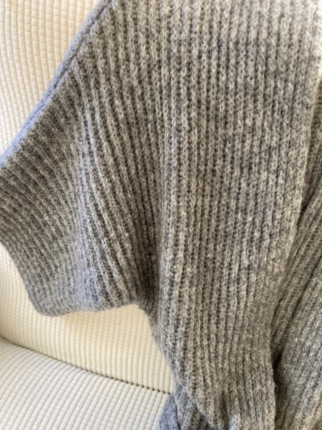 Essential Grey Knit Raglan Sleeve Cardigan - photo 4