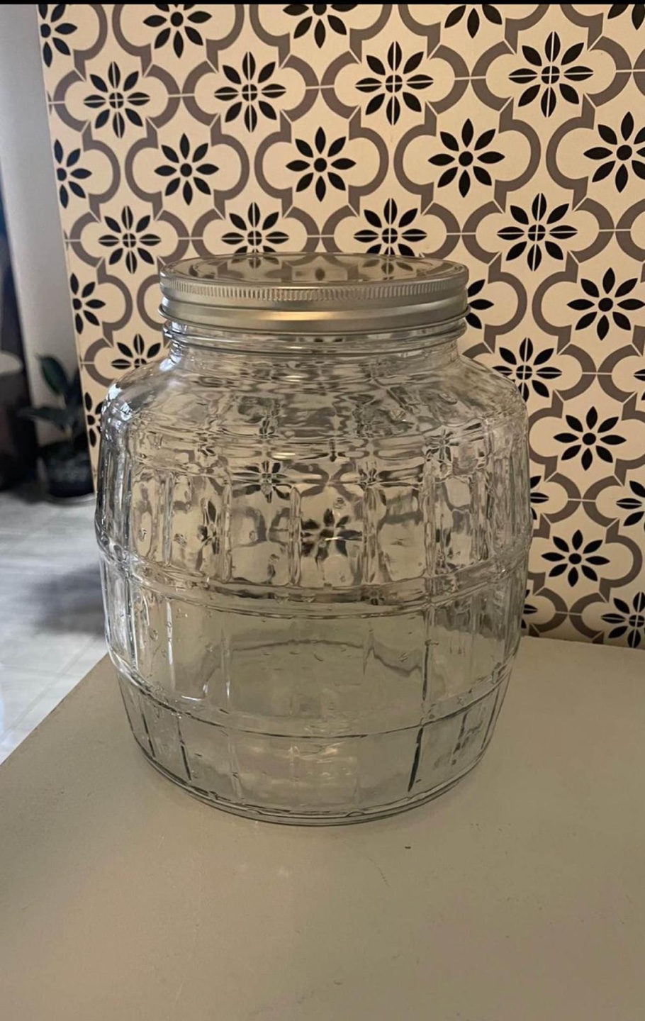 Glass Barrel Jar