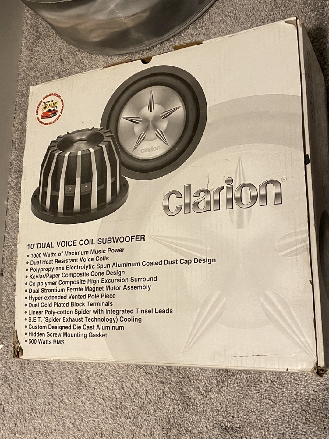 Clarion PXW1051 - 10" Dual Voice Coil Subwoofer - photo 2