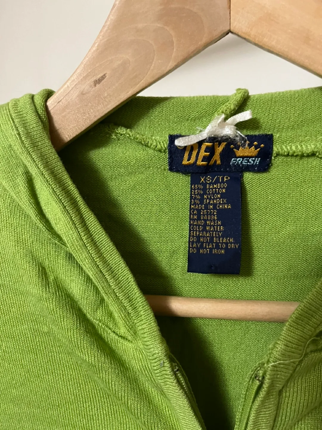 DEX Fresh Green Zip Up Hoodie image indicator(6)