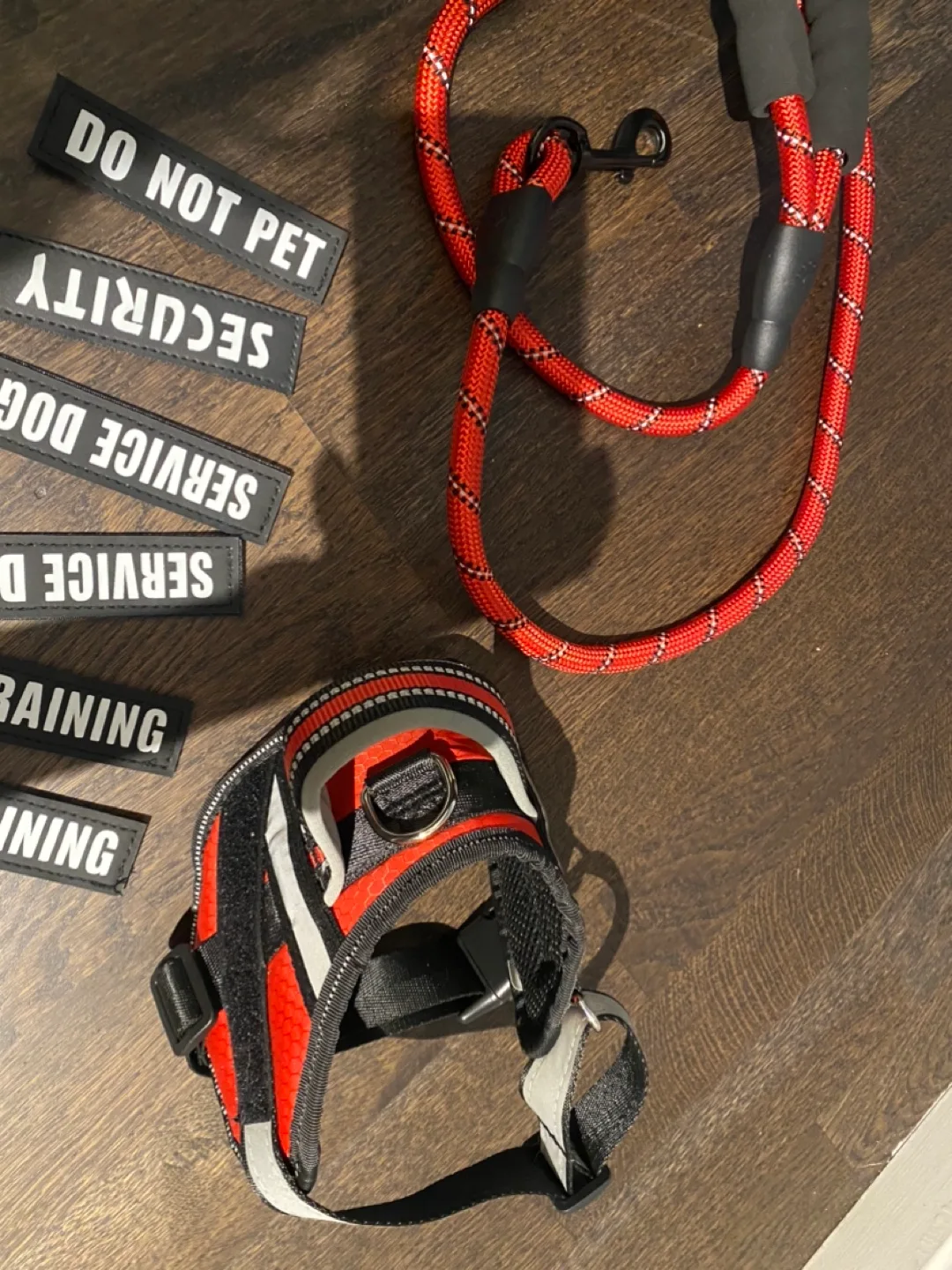 Dog Harness and Leash with Patches- Small image indicator(2)