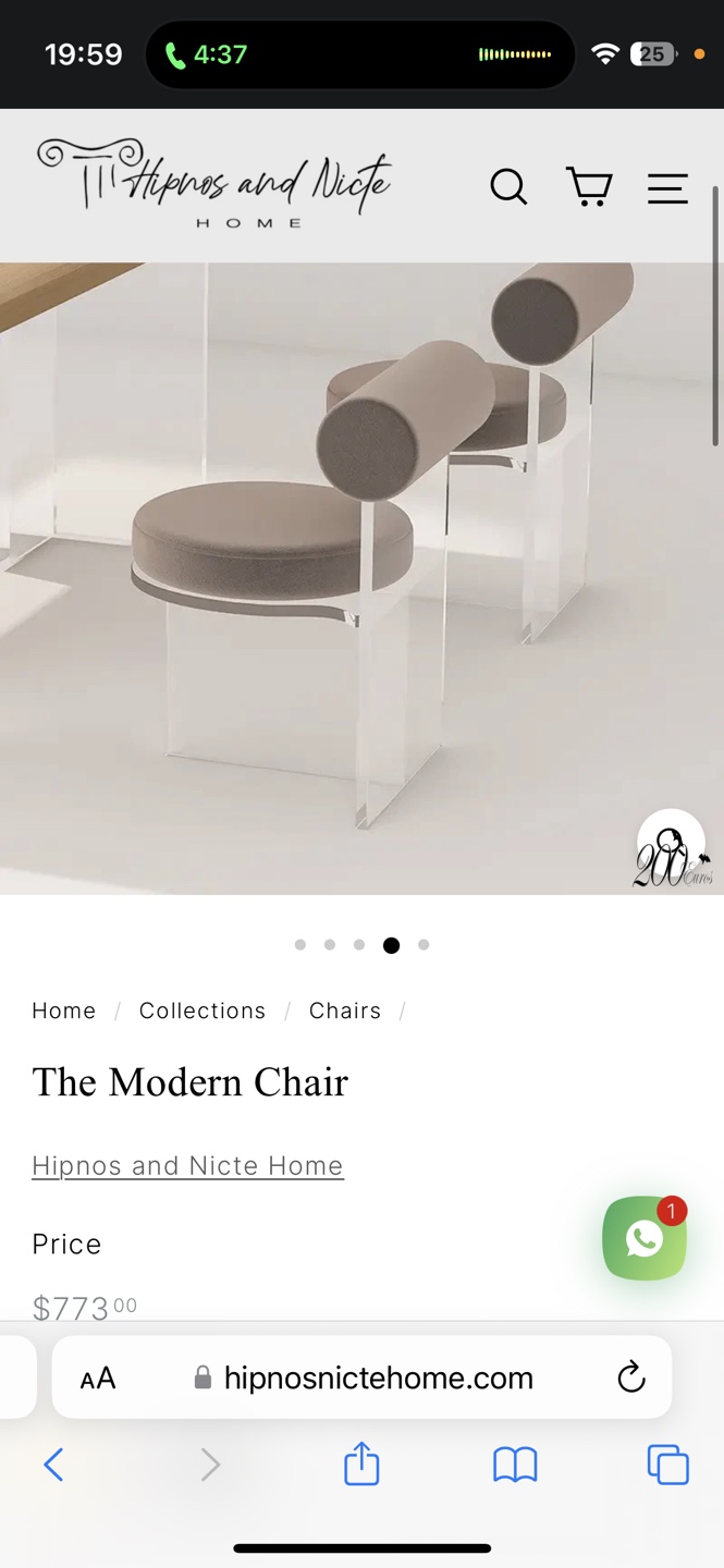 Free Acrylic Chair with Velvet Seat