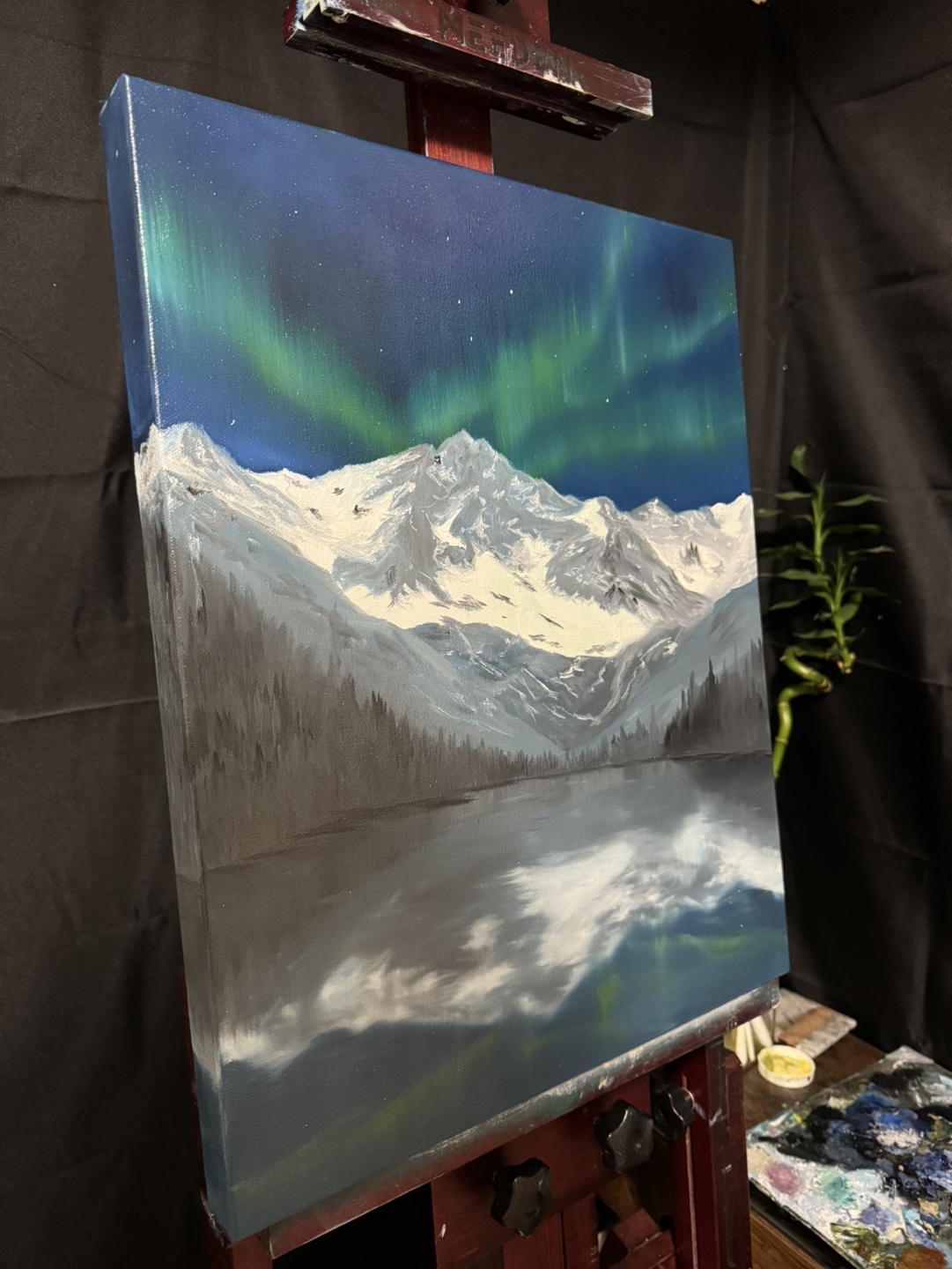 Original Oil Painting - Northern Lights - photo 2