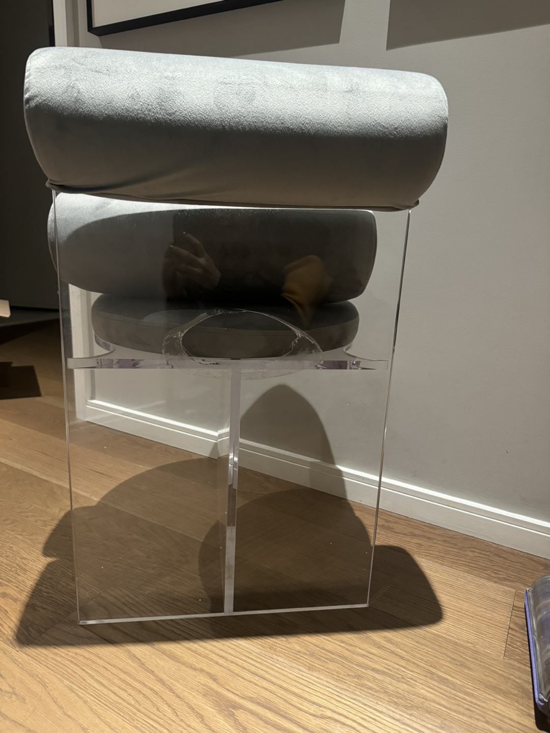 Free Acrylic Chair with Velvet Seat - photo 4
