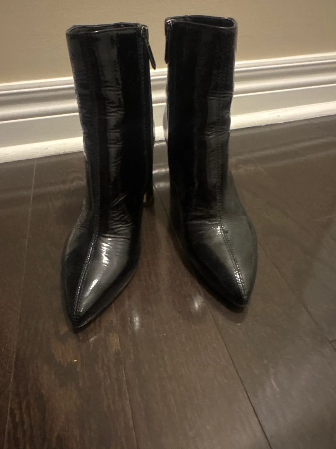 Sam Edelman Black Patent Leather Ankle Boots image indicator(3)