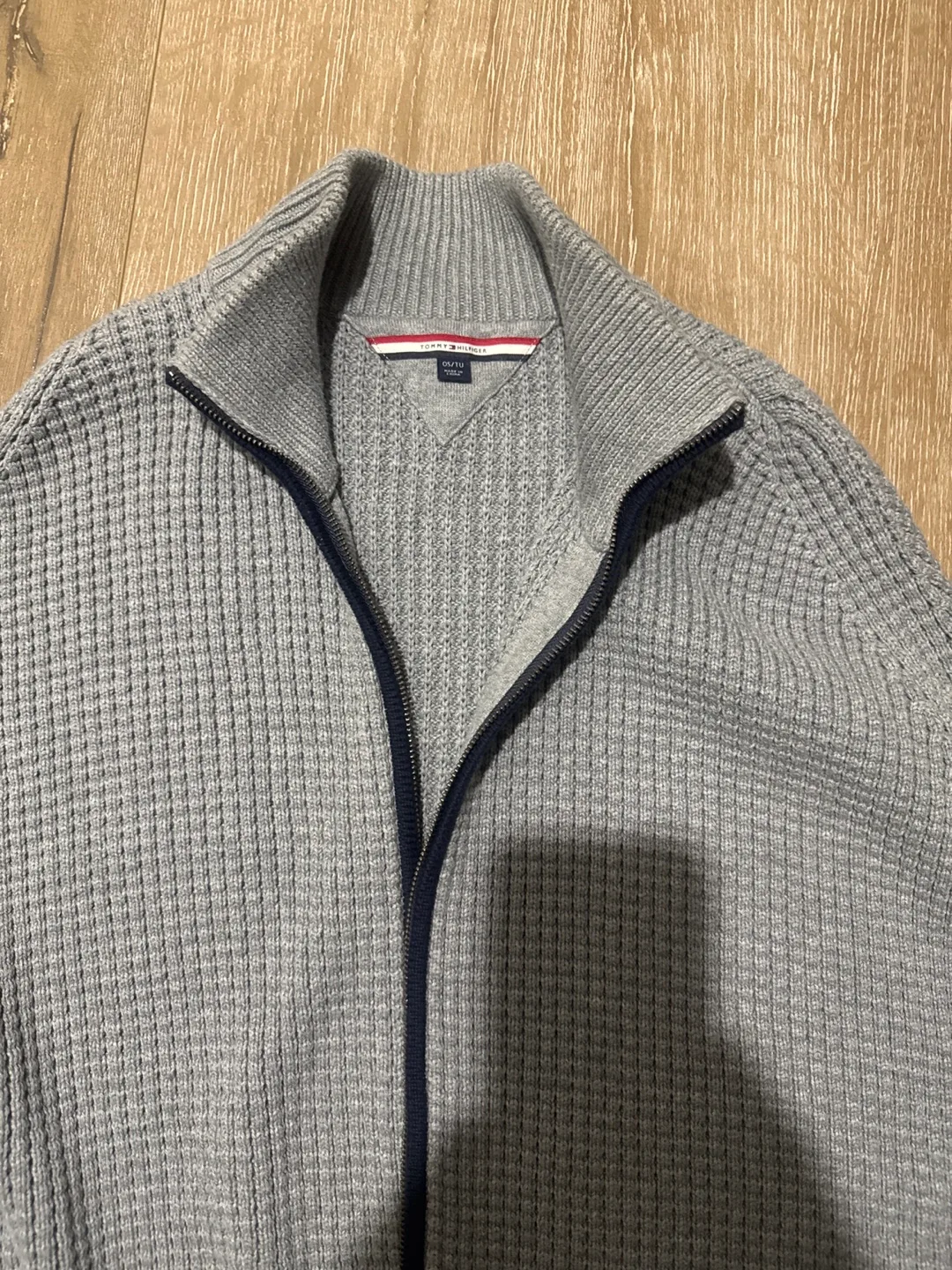 Tommy Hilfiger Grey Knit Poncho image indicator(2)