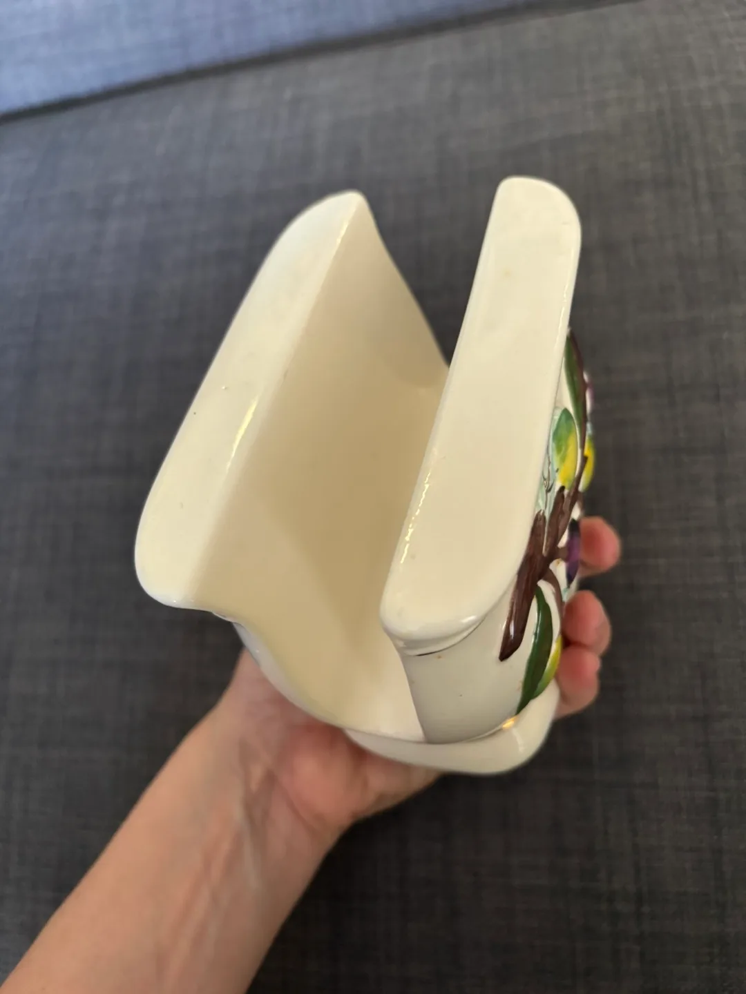 NEW Olive Branch Ceramic Napkin Holder and Salt Shaker with gold image indicator(5)