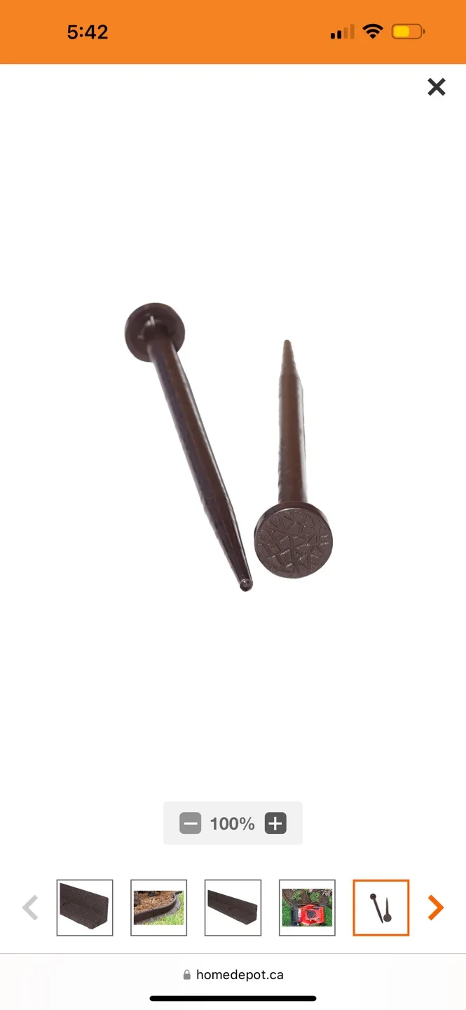 Technoflex Ecoborder 4 ft. Landscape Edging Brown (6-Pack) image indicator(4)