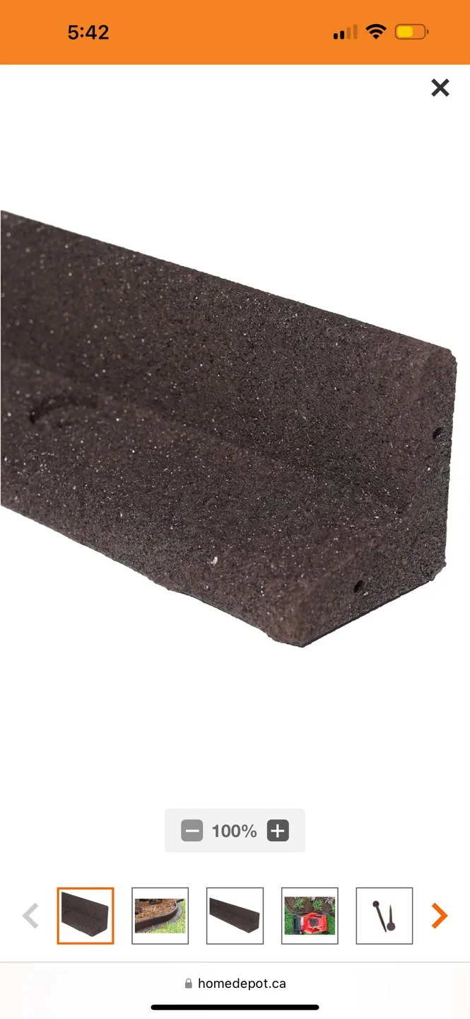 Technoflex Ecoborder 4 ft. Landscape Edging Brown (6-Pack) image indicator(2)