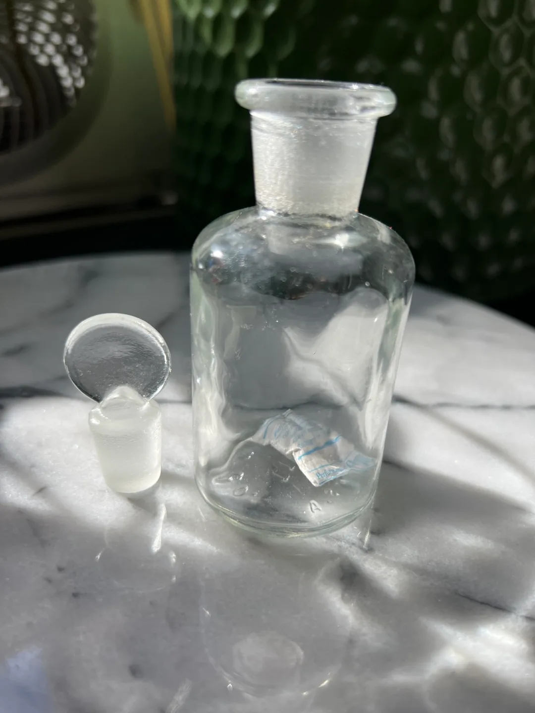 Vintage Glass Bottle with Stopper image indicator(2)