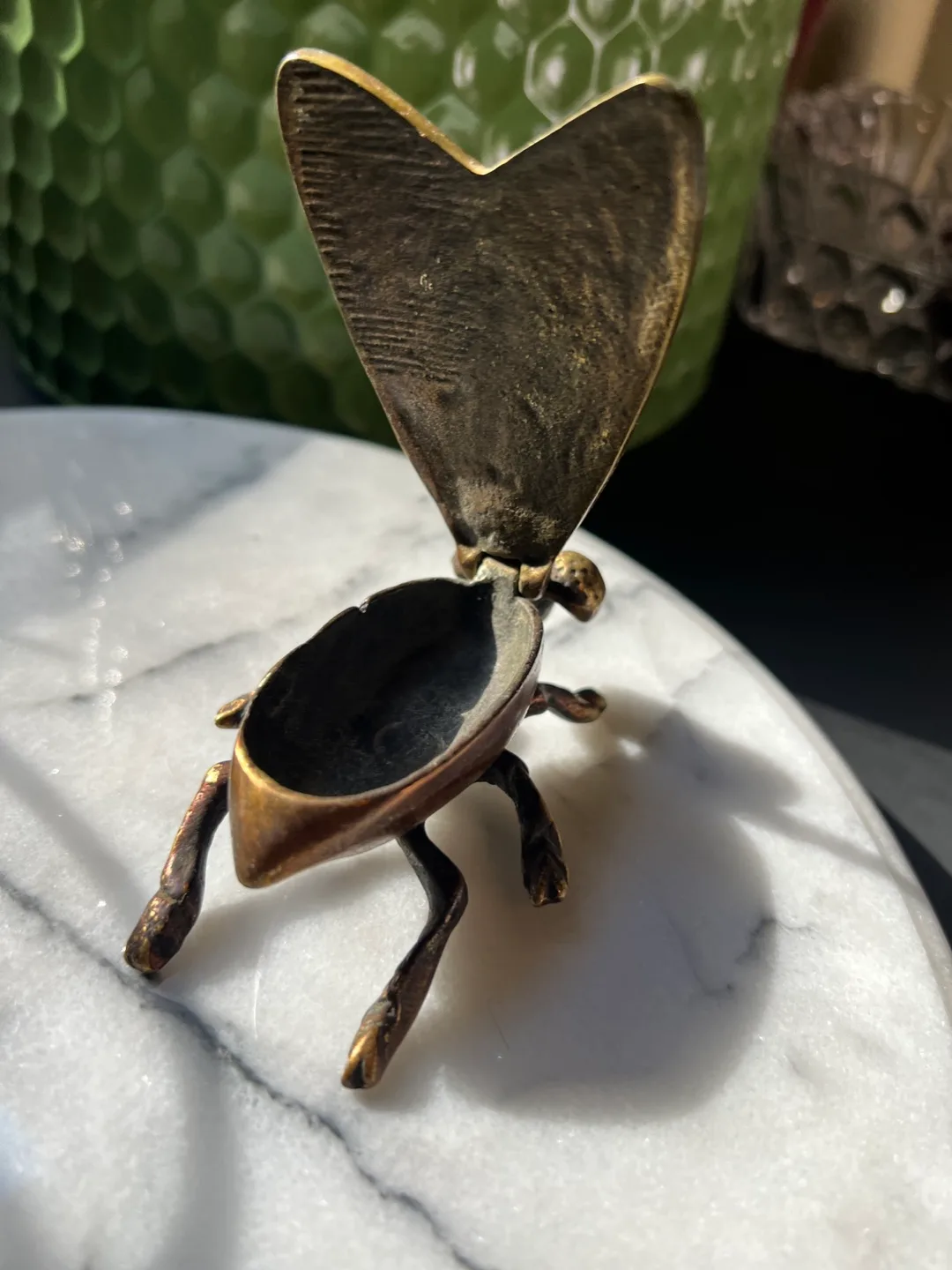 Vintage Brass Fly trinket Box image indicator(4)