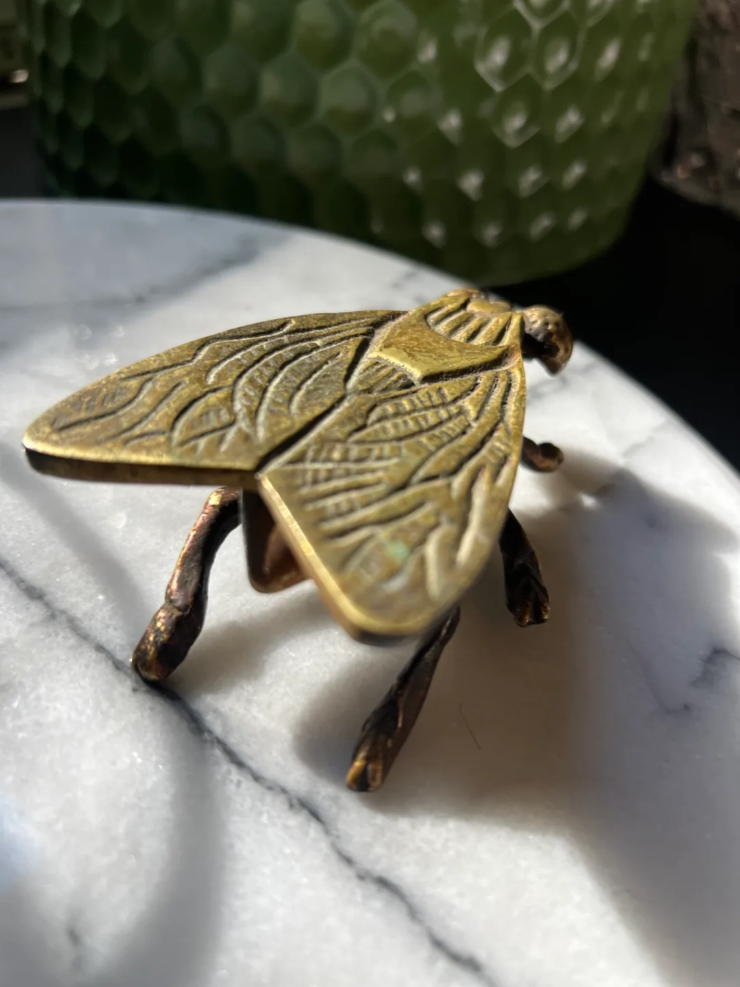 Vintage Brass Fly trinket Box image indicator(5)