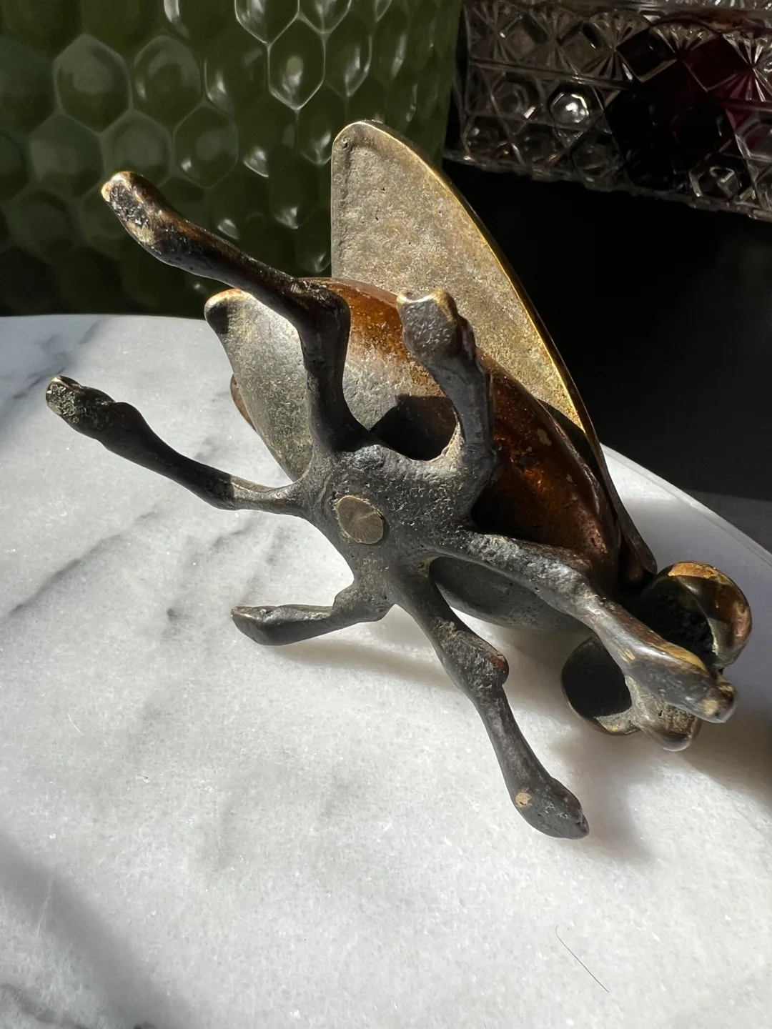 Vintage Brass Fly trinket Box image indicator(6)