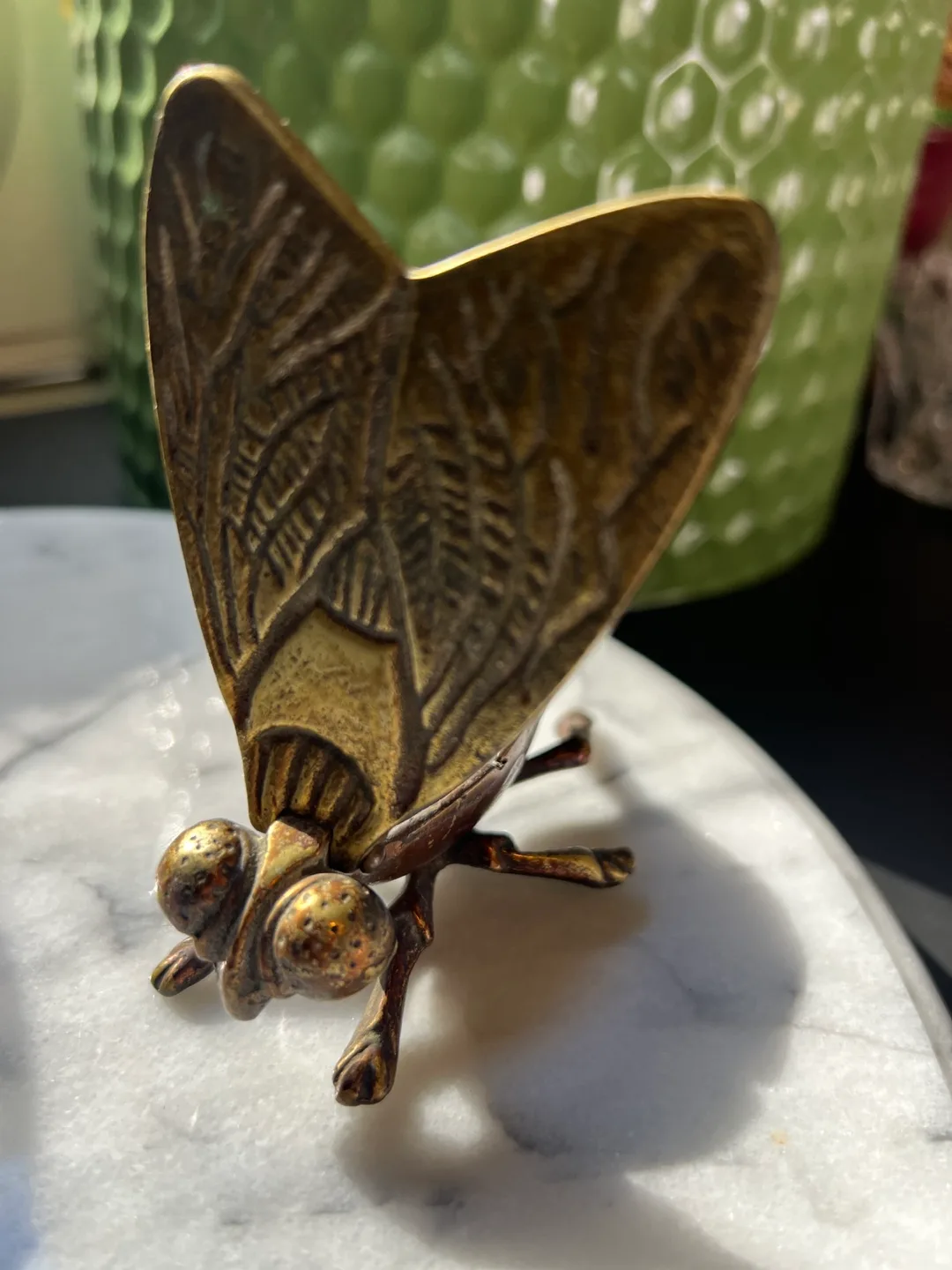 Vintage Brass Fly trinket Box image indicator(2)